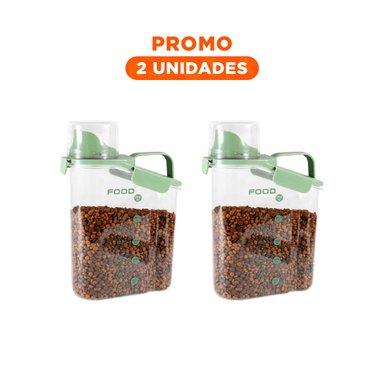 PACK2 DISPENSADOR DE CON BOQUILLA PARA CEREAL EN VERDE