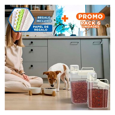 PACK6 RECIPIENTE VERTEDOR DE COLOR CREMA Y+PAPEL DE REGALO