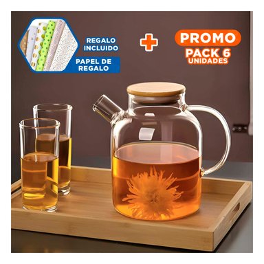 PACK6 ENVASE RESISTENTE AL CALOR DE 1.5L Y+PAPEL DE REGALO