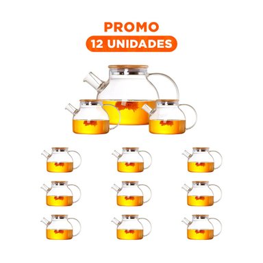 PACK12 RECIPIENTE MODELO TETERA PARA INFUSIONES DE 1L