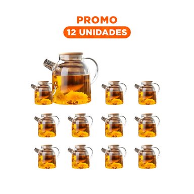 PACK12 RECIPIENTE MODELO TETERA PARA INFUSIONES DE 1.5L