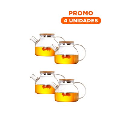 PACK4 ENVASE DE VIDRIO PARA LIQUIDOS FRIOS DE 1L