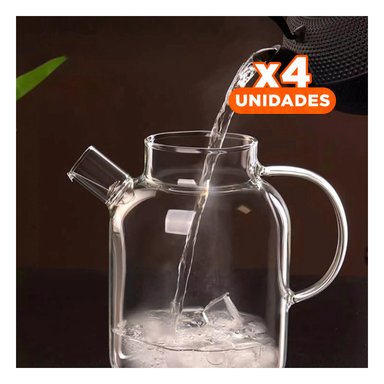 PACK4 ENVASE CON TAPA HECHO DE BAMBU 1.5L Y+REGALO STICKERS
