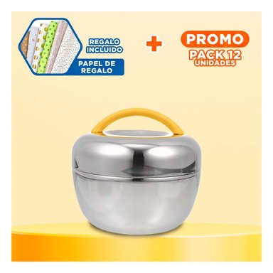 PACK12 FIAMBRERA CIRCULAR 1L EN AMARILLO Y+PAPEL DE REGALO