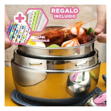 TAPER ACERO RESISTENTE 1L EN ROSADO Y+PAPEL DE REGALO