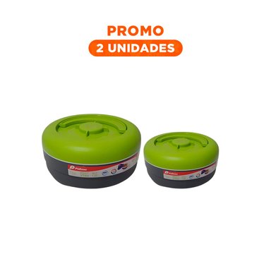 PACK2 TAPER PLASTICO CIRCULAR PORTATIL EN VERDE Y PLOMO