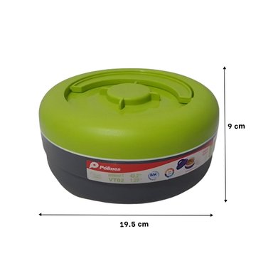 PACK2 RECIPIENTE HERMETICO CON CONSERVACION DE TEMPERATURA 1.25L VERDE CLARO Y PLOMO - 4