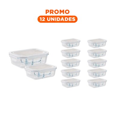 PACK12 RECIPIENTE CON SISTEMA DE VENTILACION LINEA BLANCA