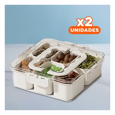 PACK2 CONTENEDOR DE COMIDA CON BANDEJAS Y+REGALO STICKERS