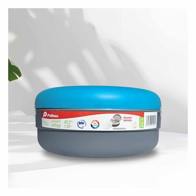 TAPER CIRCULAR COMPACTO EN CELESTE Y PLOMO Y+LIGAS DE REGALO