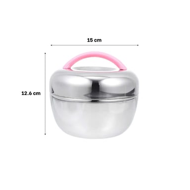 PACK12 CONTENEDOR TERMO ROSA Y PLOMO 1L CIRCULAR SEGURO PARA GUARDAR COMIDAS Y+REGALO STICKER - 4