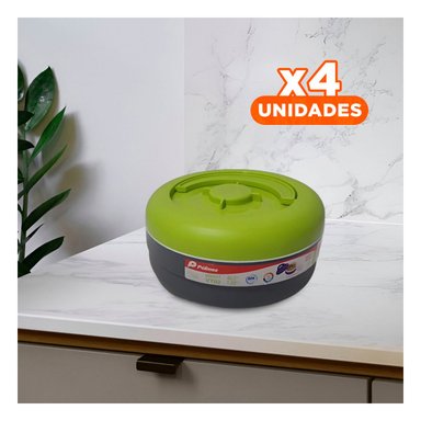 PACK4 ENVASE TERMO EN VERDE Y PLOMO Y+REGALO STICKERS