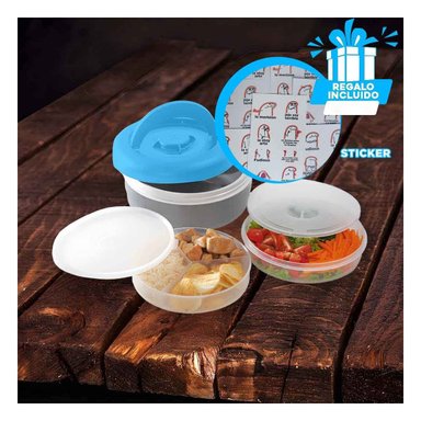 TAPER TERMICO MULTIUSO EN CELESTE Y PLOMO Y+REGALO STICKERS