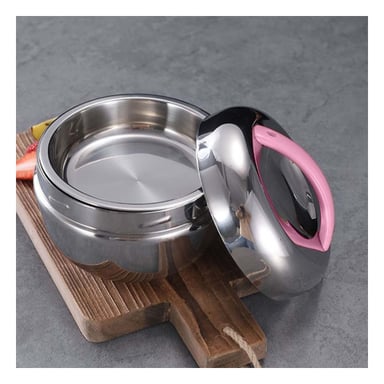 PACK6 TAPER TERMO ROSA Y PLATEADO 1L CIRCULAR DURABLE PARA USO DIARIO Y+REGALO STICKER - 3