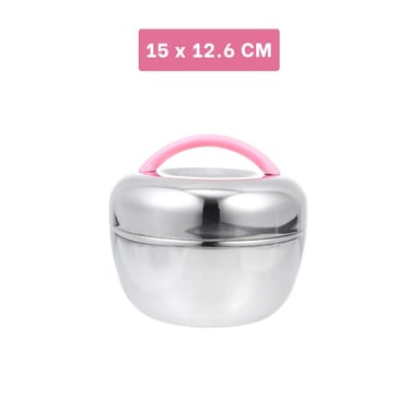 PACK6 TAPER TERMO ROSA Y PLATEADO 1L CIRCULAR DURABLE PARA USO DIARIO Y+REGALO STICKER - 4