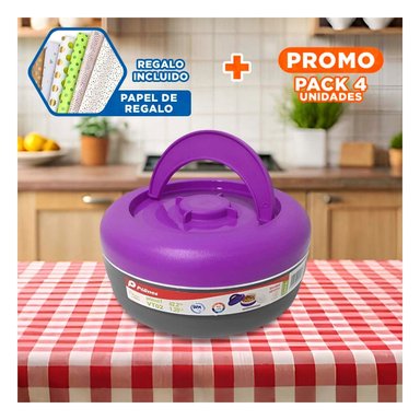 PACK4 ENVASE RESISTENTE EN MORADO Y PLOMO Y+PAPEL DE REGALO