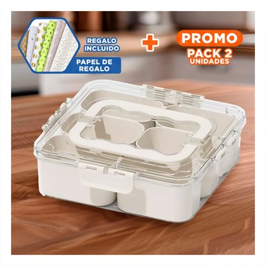 PACK2 TAPER CON BANDEJA SEPARADOR INTERNO Y+PAPEL DE REGALO