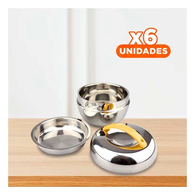 PACK6 FIAMBRERA COMPACTA 1L AMARILLO Y+REGALO STICKERS