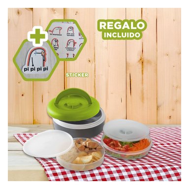 TAPER TERMICO MULTIUSO EN VERDE Y PLOMO Y+REGALO STICKERS