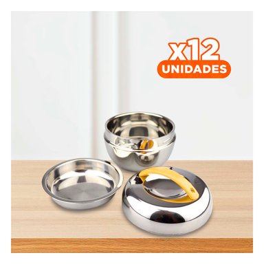 PACK12 FIAMBRERA ELEGANTE 1L EN AMARILLO Y+REGALO STICKERS