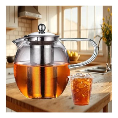 TETERA CON INFUSOR DE 800ML F080B-1 Y+LIGAS DE REGALO