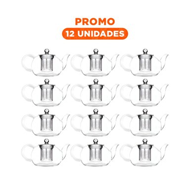 PACK12 INFUSOR CON TAPA DE ACERO PARA HOJAS NATURALES 900ML