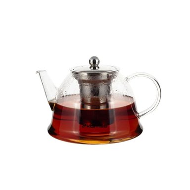 INFUSOR 1500ML EN BOROSILICATO CON DETALLES EN ACERO DE COLOR TRANSPARENTE Y+LIGAS REGALO - 3