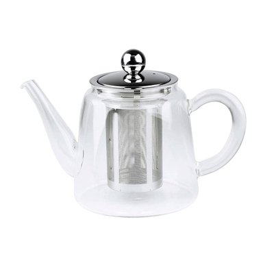 PACK2 TETERA DE FLORES DE COCINA 800ML TRANSPARENTE CON BOROSILICATO Y ACERO Y+REGALO STICKER - 2