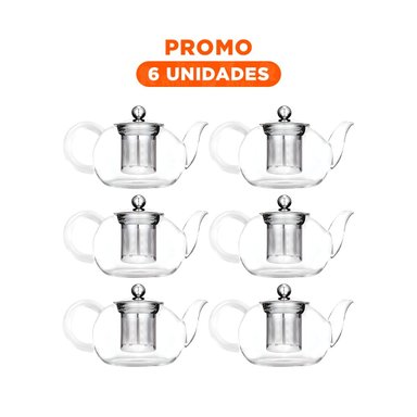 PACK6 HERVIDOR PARA DIFERENTES SABORES DE TE 900ML
