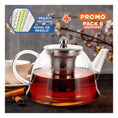 PACK6 INFUSOR PARA CAFE DE 1500ML F180B Y+PAPEL DE REGALO