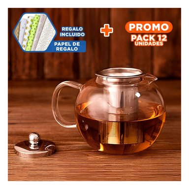 PACK12 HERVIDOR PRACTICO DE 800ML Y+PAPEL DE REGALO