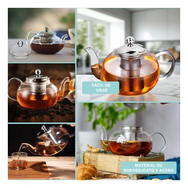 TETERA DE INFUISON CIRCULAR DE 900ML TRANPARENTE