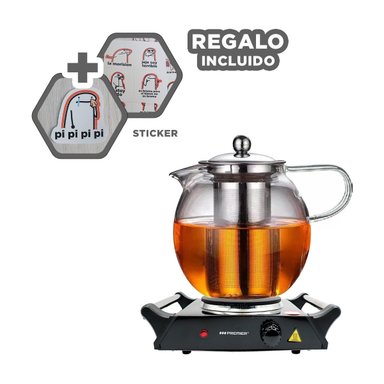 TETERA DE COCINA 800ML F080B-1 TRANSPARENT Y+REGALO STICKERS