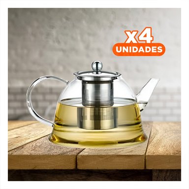 PACK4 HERVIDOR BOROSILICATO 1500ML F180B Y+REGALO STICKERS