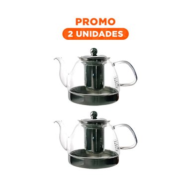 PACK2 TETERA CON PICO LARGA 800ML E163 TRANSPARENTE