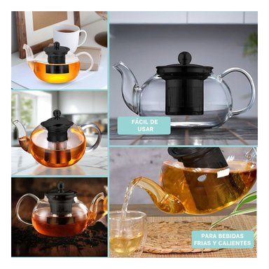 TETERA CIRCULAR DE INFUSION DE 900ML F066B TRANSPARENTE