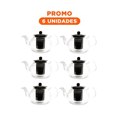 PACK6 INFUSOR FUNCIONAL DE 900ML F066B TRANSPARENTE