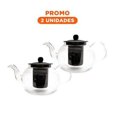 PACK2 TETERA CON BOQUILLA LARGA 900ML F066B TRANSPARENTE