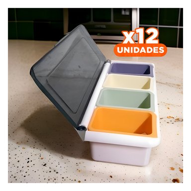 PACK12 CONTENEDOR DESMONTABLE DE SALSA Y+REGALO STICKERS