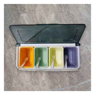 PACK4 UNIDADES 4 TARROS CON CUCHARITAS PARA COCINA SALUDABLE Y+PAPEL REGALO - 5
