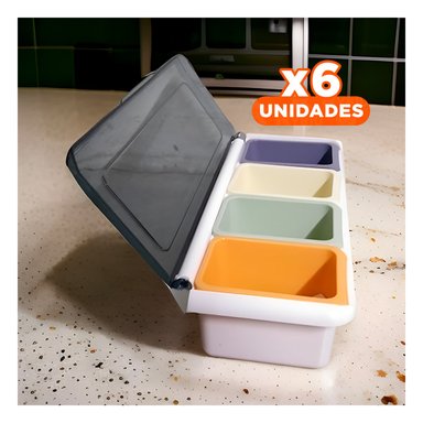 PACK6 CONTENEDOR PARA ESPECIAS DE COCINA Y+REGALO STICKERS