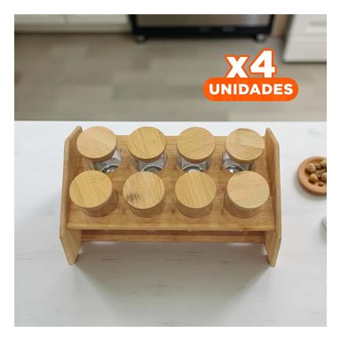 PACK4 PORTAESPECIAS Y TARROS CIRCULARES Y+REGALO STICKERS