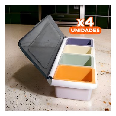 PACK4 RECIPIENTE DE MULTIUSO PARA MESA Y+REGALO STICKERS