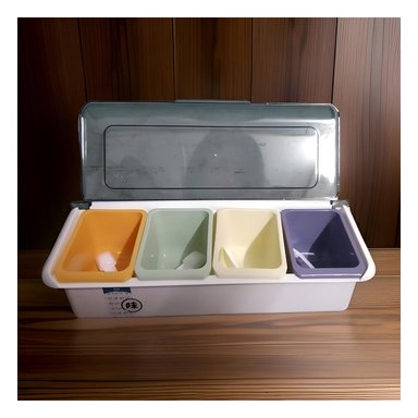 PACK4 UNIDADES 4 ENVASES DE CONDIMENTOS CON CUCHARITAS PARA USO DIARIO Y+REGALO STICKER - 5