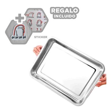 BANDEJA ELEGANTE PARA EVENTOS 32X22X2CM Y+REGALO STICKERS