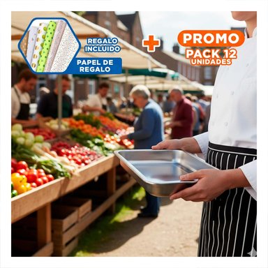 PACK12 AZAFATE MULTIUSO 60X40X2CM Y+PAPEL DE REGALO