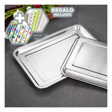 BANDEJA PRACTICO PARA BOCADILLO 36X27X2CM Y+PAPEL DE REGALO