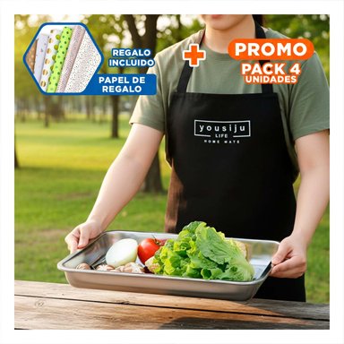 PACK4 FUENTE GOURMET RECTANGULAR 45X35X2CM Y+PAPEL DE REGALO