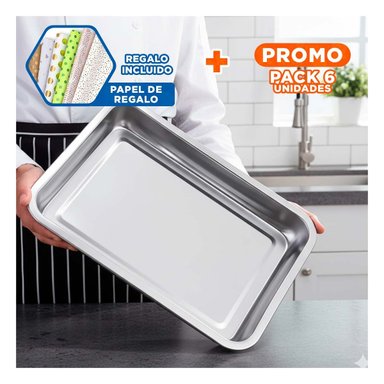 PACK6 FUENTE PARA REPOSTERIA 60X40X2CM Y+PAPEL DE REGALO