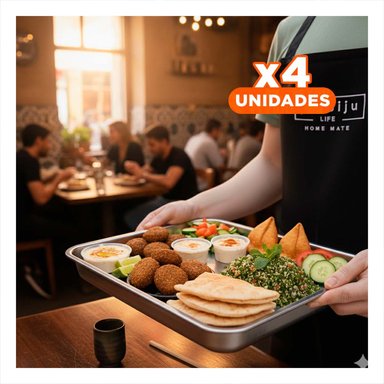 PACK4 FUENTE PARA SERVIR SNACK 50X35X2CM Y+REGALO STICKERS